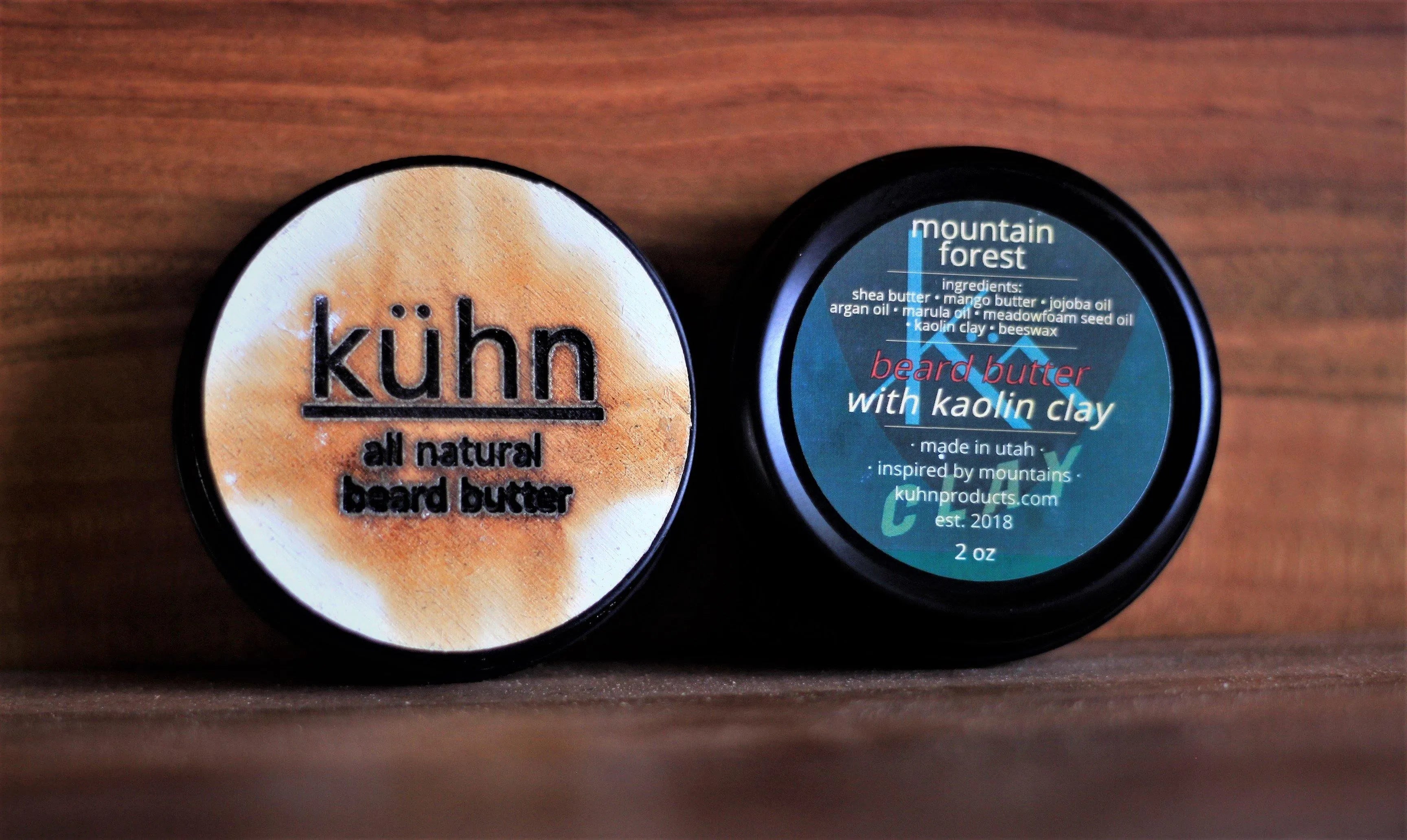 Beard Butter with Kaolin Clay by Kühn Products - 2 oz All Natural.