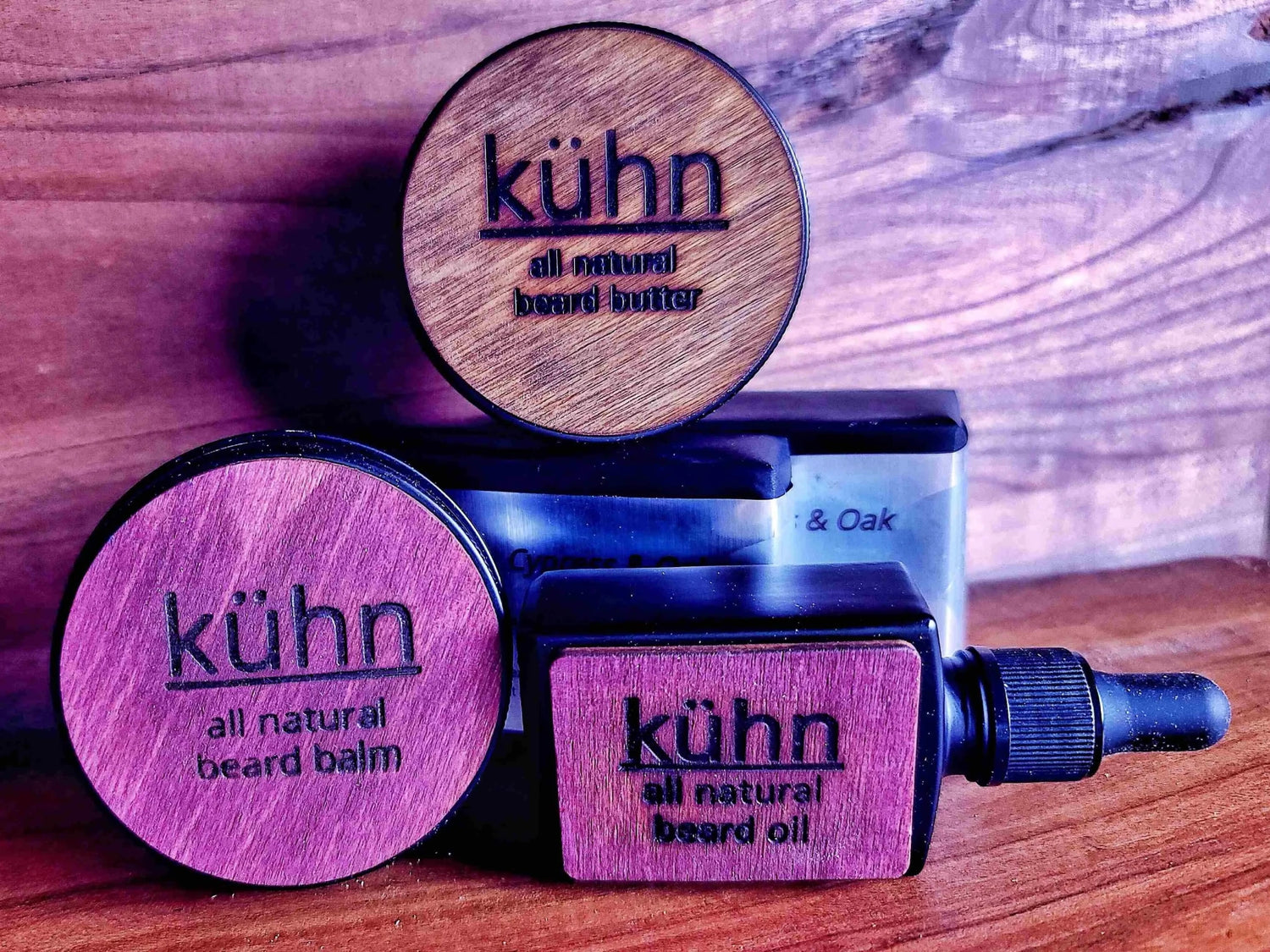 4 Piece Set (2 oil/butter/balm, 2 soaps) - Kühn - Products For Men