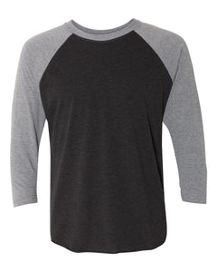 Tri-blend Three-Quarter Sleeve Baseball Raglan T-Shirt by kuhn products