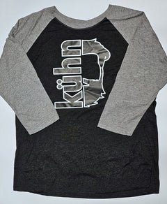Tri - blend Three - Quarter Sleeve Baseball Raglan T-Shirt - Kühn - Products For Men