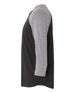 Tri - blend Three - Quarter Sleeve Baseball Raglan T-Shirt - Kühn - Products For Men