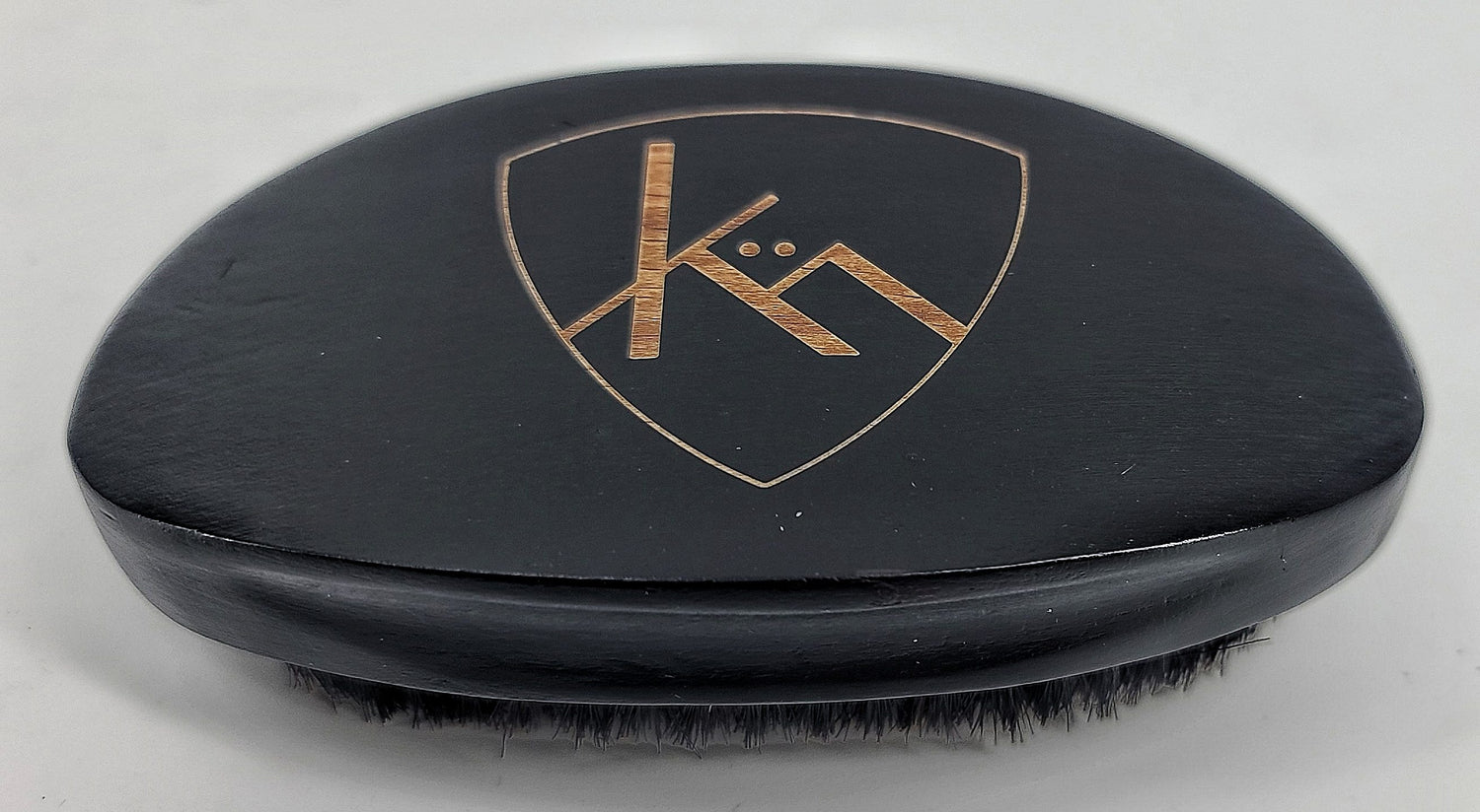 (NEW) kühn boars hair black beard brush.
