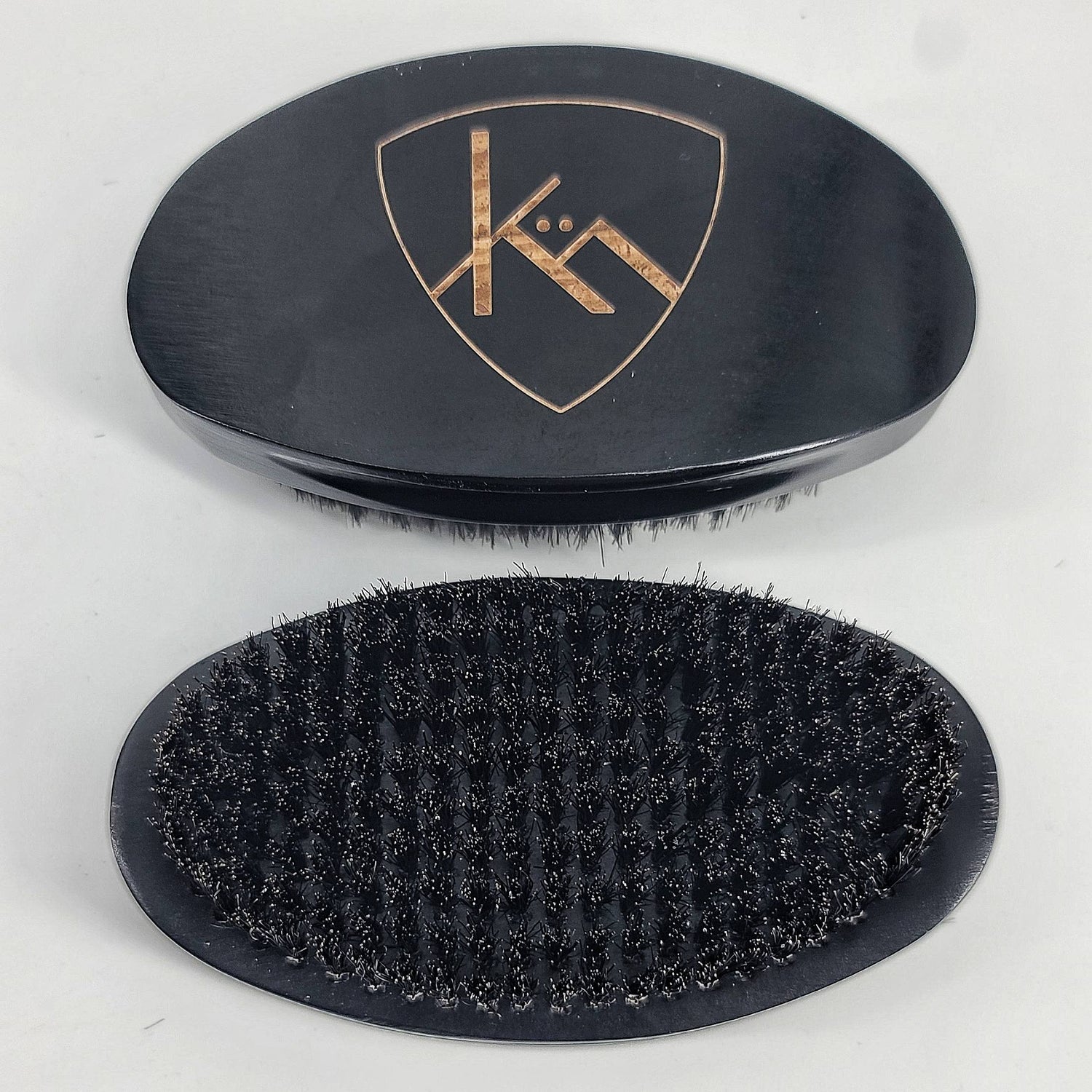 (NEW) kühn boars hair black beard brush.