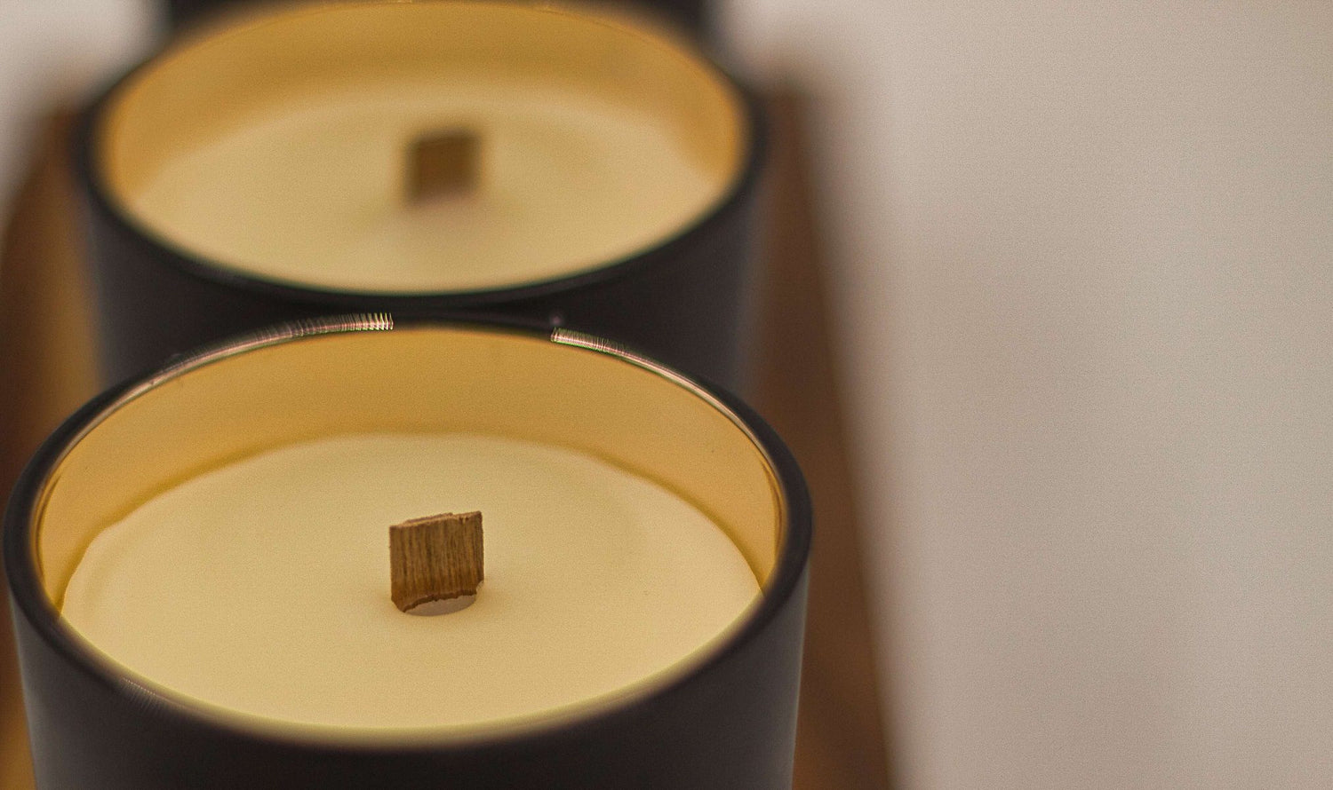 8 oz beeswax candle from kuhn products with a cherry wood wick in hickory scent