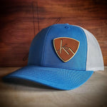 Load image into Gallery viewer, Hats | Snapback Trucker | Steel Blue/White.
